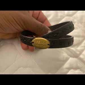 Fendi leather bracelet